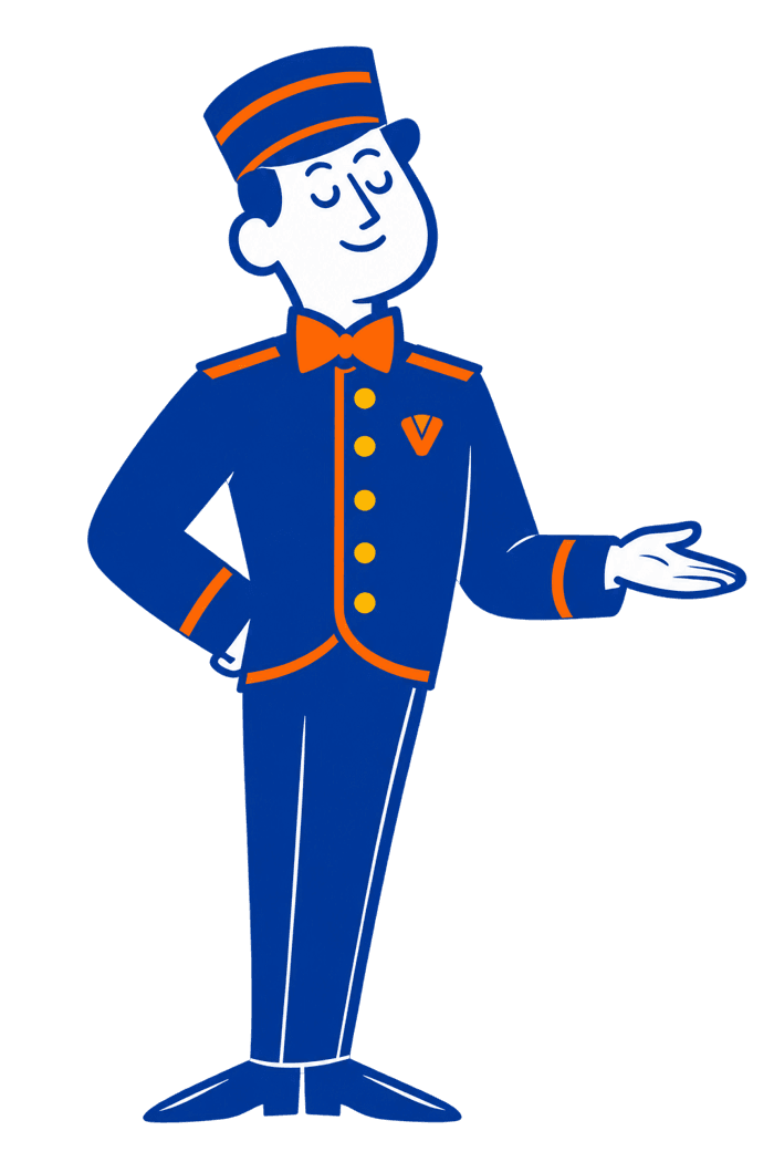 The VoiceValet valet welcoming callers
